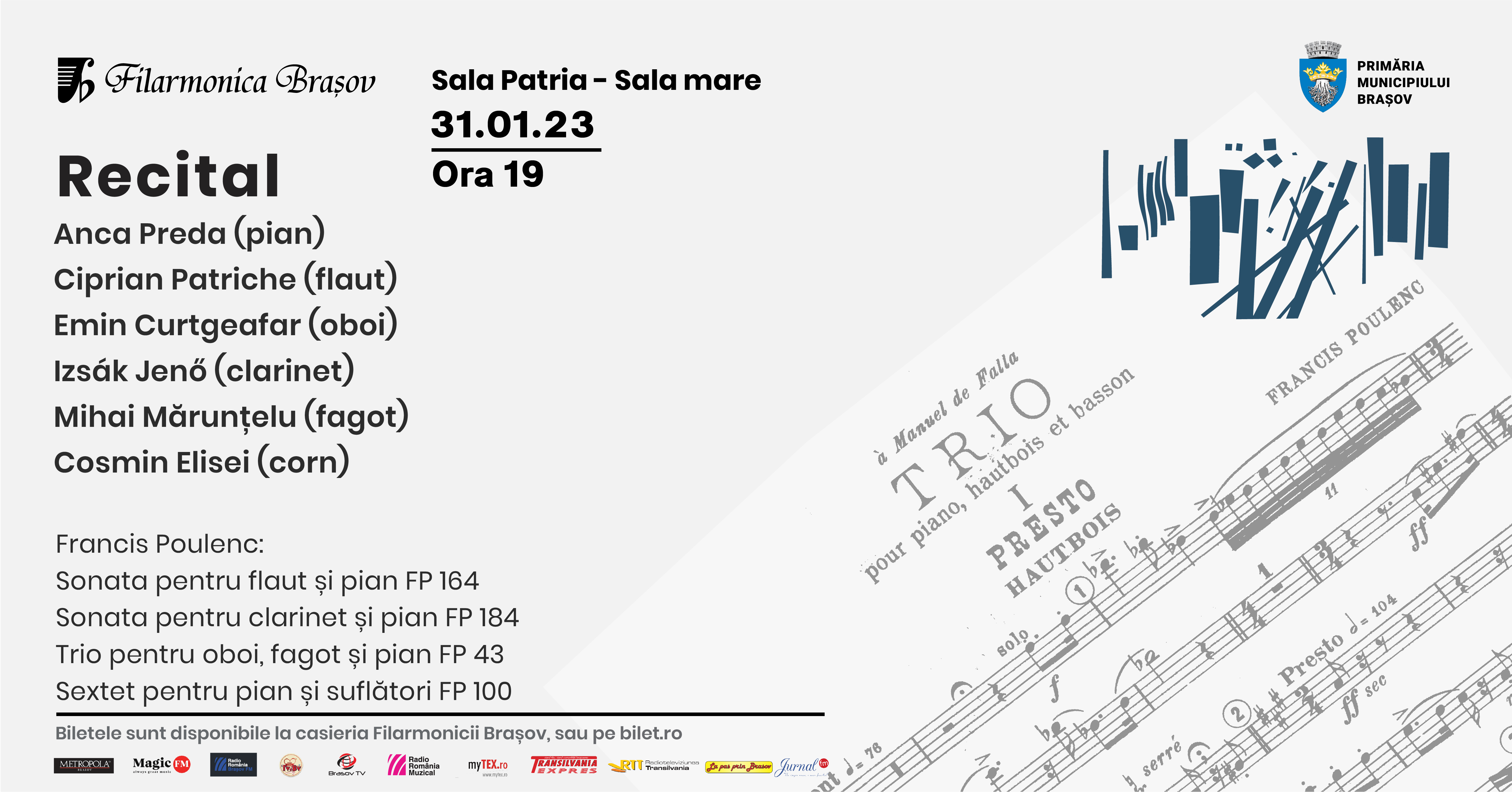 Recital Anca Preda, Ciprian Patriche, Emin Curtgeafar, Izsák Jenő, Mihai Mărunțelu, Sebastian Botea