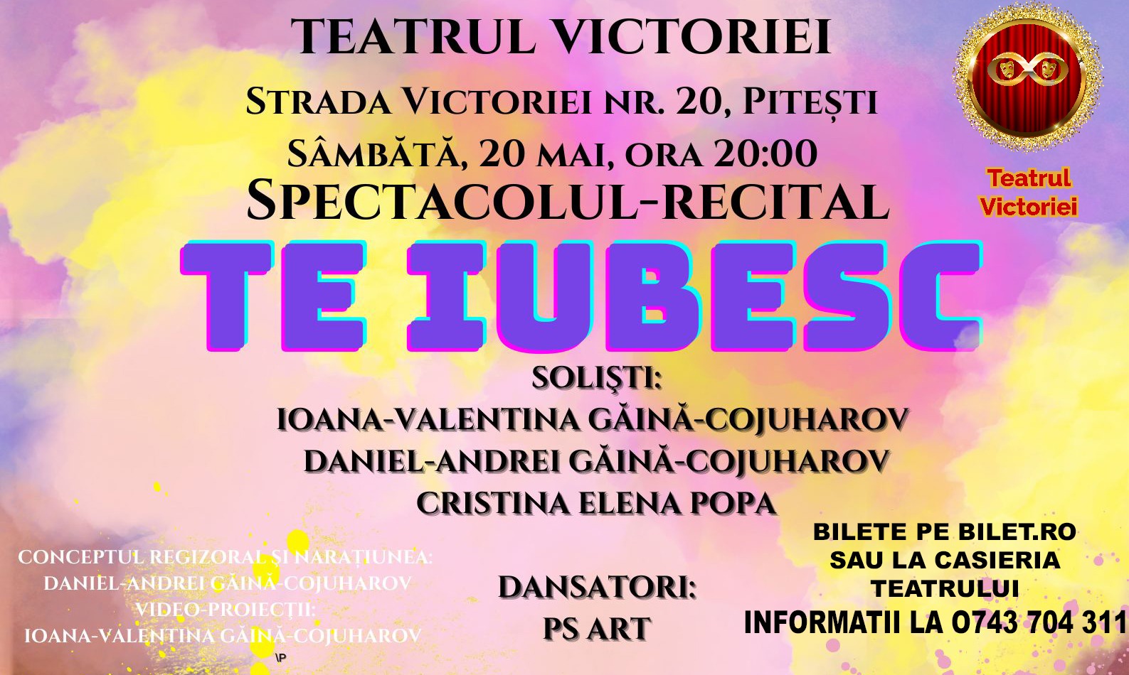 Bilete TE IUBESC - Spectacol-Recital | Teatru | BILET.ro