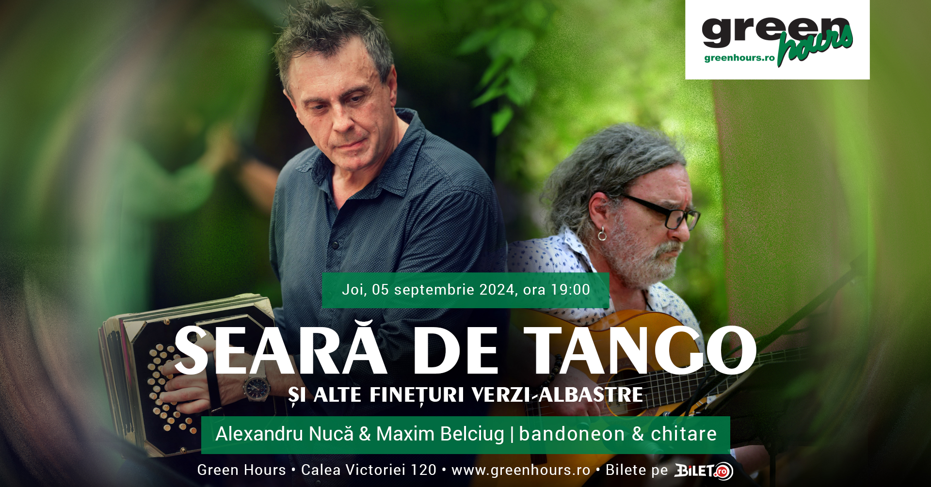 SEARĂ DE TANGO ȘI ALTE FINEȚURI VERZI-ALBASTRE