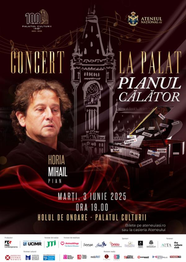 Concert la Palat | Pianul călător  | Horia Mihail Holul de Onoare al Palatului Culturii din Iași