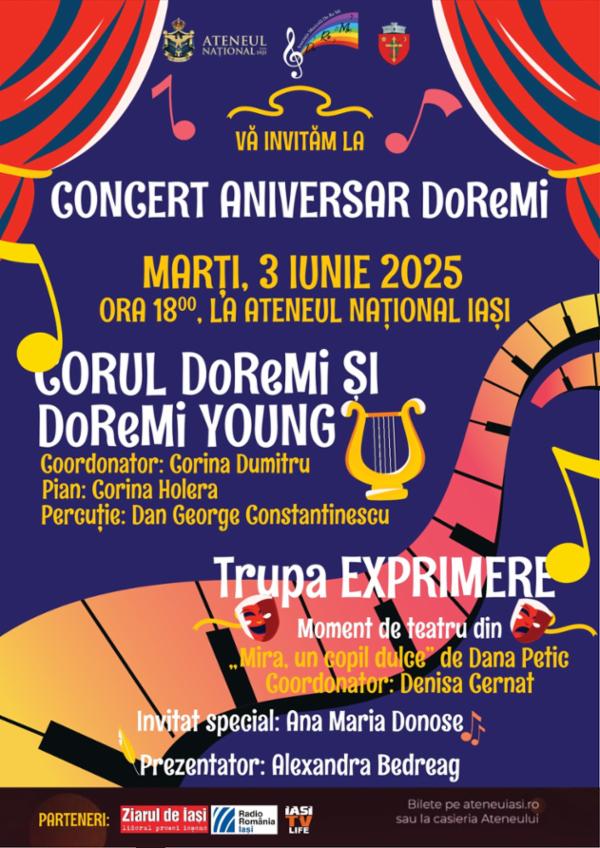 Concert aniversar DoReMi Sala Mare de Spectacole ,,Radu Beligan'' Ateneul din Iași