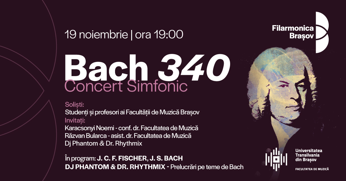 Concert „Bach 340” - Eveniment cu studenți ai Facultății de Muzică din Brașov