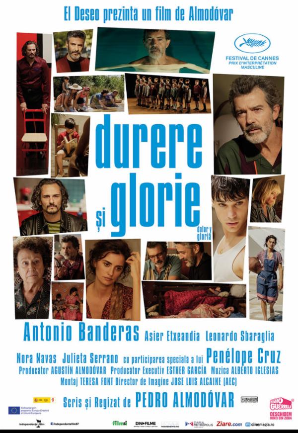 Durere și glorie - Dolor y gloria - (regia Pedro Almodóvar) - N15 - Nerecomandat sub 15 ani - Cel mai bun actor -  Antonio Banderas Cannes 2019 Centrul Internațional de Artă Contemporană - Baia Turcească Iași