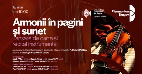 Recital de vioară și lansarea cărții Muzica bisericească în ținutul Vâlcii de Pr. Dr. Ion Gavrilă Sala Patria - Sala Muzicii de Camera