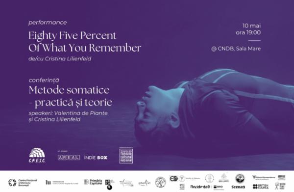 Eighty Five Percent of What You Remember și conferința „Metode somatice – practică și teorie” CNDB - Sala Stere Popescu