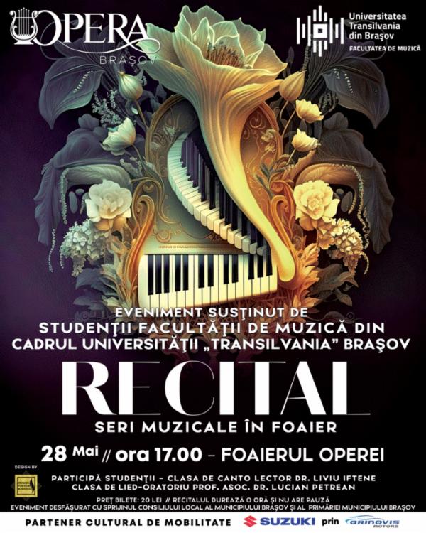 RECITALURILE OPEREI BRAȘOV – Seri muzicale în foaier Opera Brasov - Foaier
