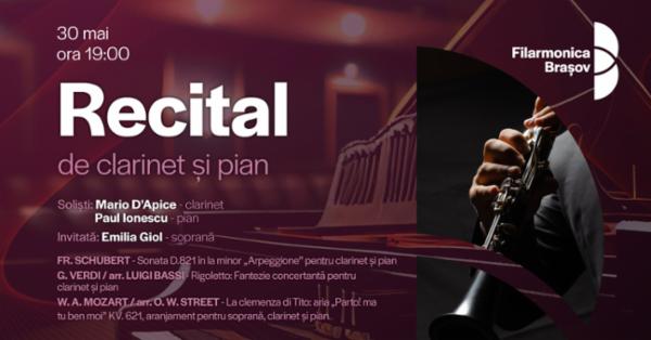 Recital de clarinet și pian Sala Patria - Sala Muzicii de Camera