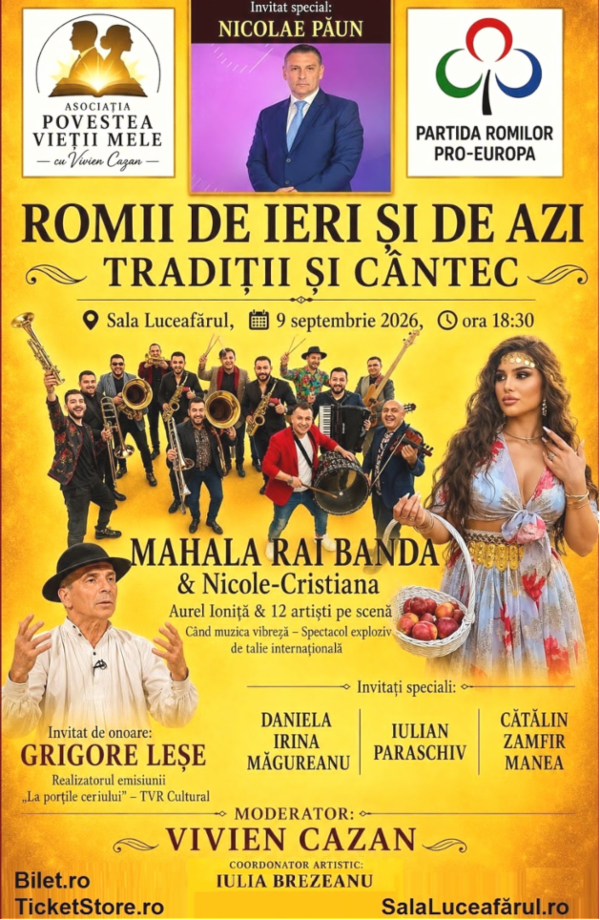 Romii de ieri și de azi Sala Luceafărul