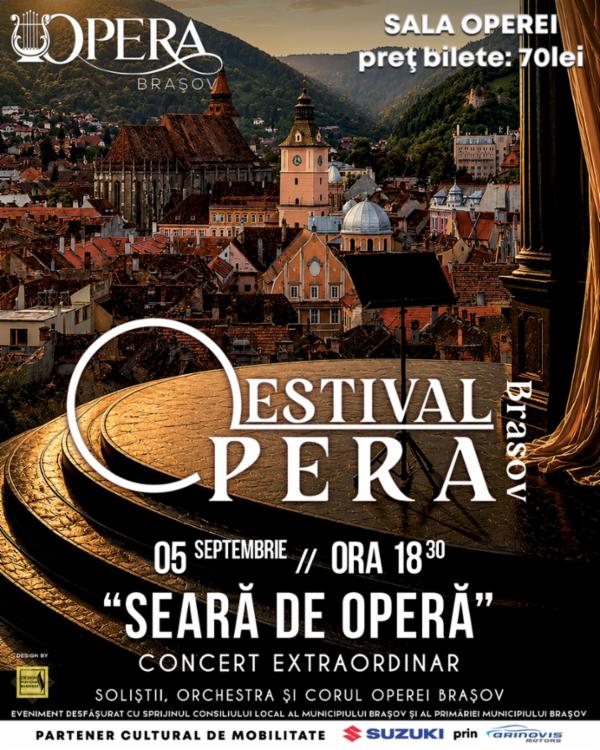 OPERA BRAȘOV ESTIVAL – SEARĂ DE OPERĂ – CONCERT EXTRAORDINAR Opera Brasov