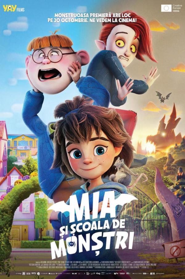 Mia și școala de monștri - Monster Mia - (regia Verena Fels) - PREMIERĂ - Proiecție în cadrul proiectului Aici, Cinema Junior - 2D/Dublat - AG Sala Mare de Spectacole ,,Radu Beligan'' Ateneul din Iași