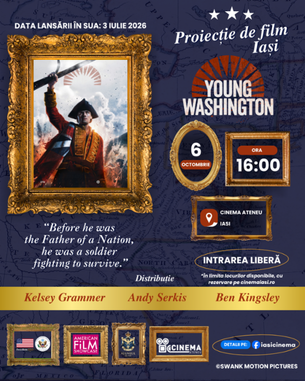 Young Washington - Young Washington - (regia Jon Erwin) - Proiecție în cadrul sărbătoririi Freedom250 - PREMIERĂ - AP12 Sala Mare de Spectacole ,,Radu Beligan'' Ateneul din Iași