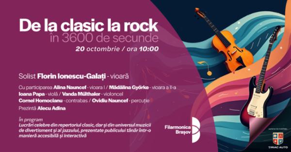Recital educativ: De la clasic la rock în 3600 de secunde Sala Patria - BRASOV
