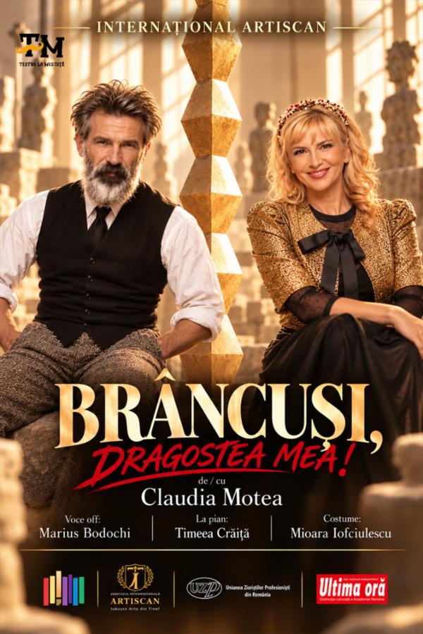 BRÂNCUȘI, DRAGOSTEA MEA! – Spectacol multimedia de/cu actrița româno canadiană Claudia Motea Teatrul Amzei